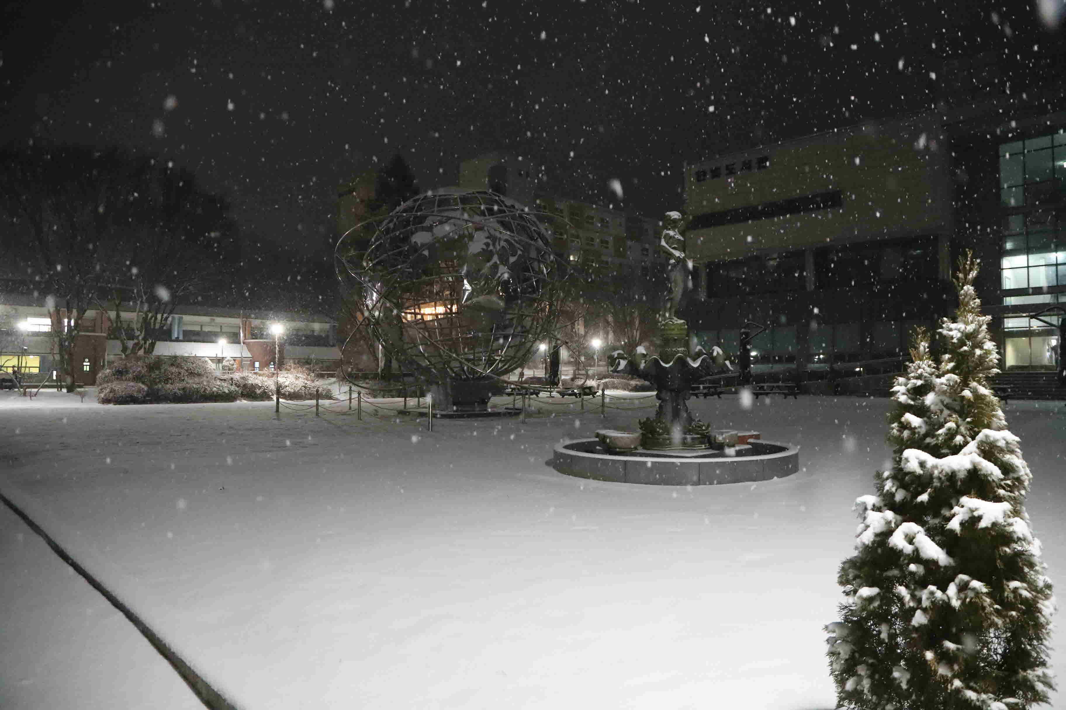 2025년 한림성심대학교의 겨울 모습